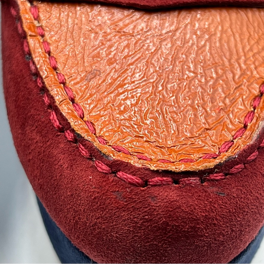 Pilcro & The Letterpress Blue Red Orange Wedge Loafer Sz. 8.5 Anthropology - Picture 3 of 8